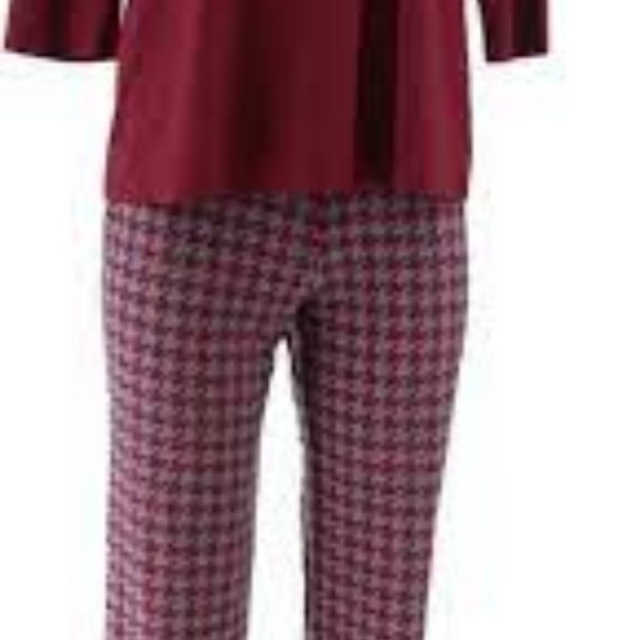 NWT ANTTHONY 2PC PANT SET WINE PXS - Picture 3 of 6